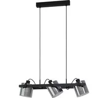 Pendul Eglo Hornwood 2, 3xE27, negru, transparent