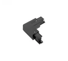 Element de alimentare pentru sisteme de iluminat pe sina Mantra, 90 grade, fix, negru, polaritate externa