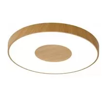 Plafoniera LED Mantra Coin, 100W, 2700K-5000K, lemn natur, dimabil, telecomanda