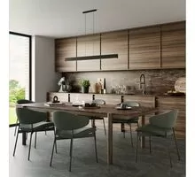 Pendul LED Mantra Hanok, 3000lm, 38W, negru