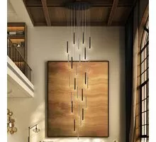 Pendul LED Schuller Varas, 125W, auriu, negru, dimabil