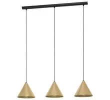 Pendul Eglo Narices, 3xE27, auriu, negru