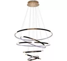 Pendul LED AZzardo Wheel, 140W, auriu, dimabil