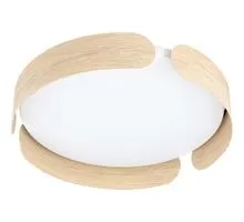 Plafoniera LED Eglo Valcasotto, 24W, alb, lemn natur