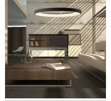 Pendul LED Mantra Niseko, 50W, negru, dimabil, telecomanda