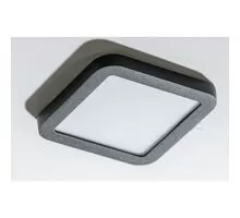 Plafoniera LED AZzardo Slim Square, 6W, negru, incastrata