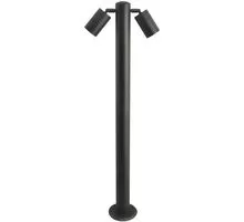 Stalp mediu AZzardo Rolf, 2xGU10, spoturi orientabile, negru, IP44