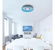 Plafoniera LED Kelektron Tarvos, 54W, albastru, gri, dimabil, telecomanda