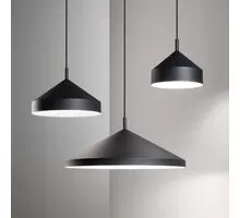 Pendul Ideal Lux Yurta, 1xE27, alb-negru, 210 mm