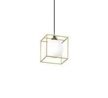 Pendul Ideal Lux Lingotto, 1xG9, alb-auriu-negru