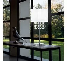 Lampa decorativa cristal Ideal Lux Opera, 1xE27, alb, crom