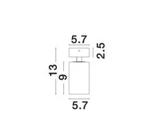 Aplica Nova Luce Tod, 1xGU10, negru nisipiu, IP20