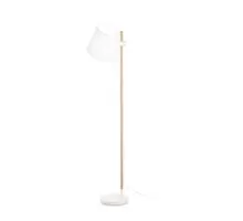 Lampadar Ideal Lux Axel, 1xE27, alb, lemn natur