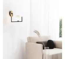 Aplica Ideal Lux Birds, 1xG9, alama satinata, alb, negru mat