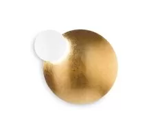 Aplica LED Ideal Lux Eclissi, 28W, alb, auriu