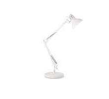 Lampa de birou Ideal Lux Wally, 1xE27, alb