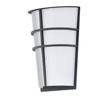 Aplica LED Eglo Breganzo, 5W, 3000K, 460 lm, 250x180x115 mm, alb, antracit, IP44