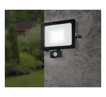 Aplica LED Eglo Faedo 3, 102W, 5000K, negru, senzor de miscare, IP44