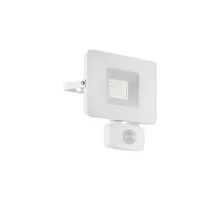 Aplica LED Eglo Faedo 3, 21W, alb-transparent, senzor de miscare