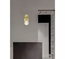 Aplica LED Nova Luce Brille, 4W, auriu-transparent
