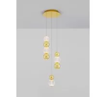 Pendul LED Nova Luce Brille, 18W, auriu-transparent