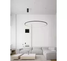 Pendul LED Nova Luce Tarquin, 58W, negru nisipiu