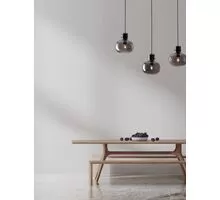 Pendul Nova Luce Cinzia, 3xE27, fumuriu-negru