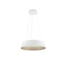 Pendul LED Nova Luce Alba, 50W, alb nisipiu-auriu