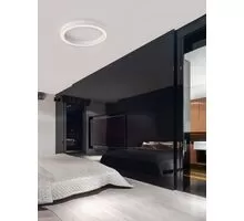 Plafoniera LED Nova Luce Morbido, 60W, alb nisipiu, telecomanda, Smart control App