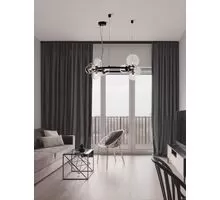 Pendul Nova Luce Odillia, 11xG9, negru mat-transparent