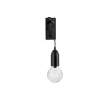 Aplica Nova Luce Veda, 1xG9, negru-transparent