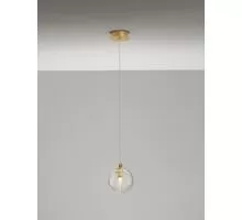 Pendul Nova Luce Coen, 1xG9, auriu antic-transparent