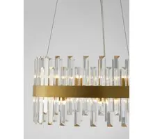 Candelabru cristal Nova Luce Crown, 14xG9, D55 cm, auriu