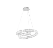 Pendul cristal LED Nova Luce Conceto, 50W, crom-transparent, spirala
