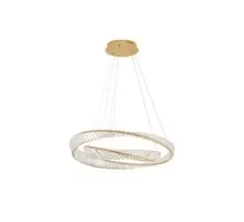 Pendul cristal LED Nova Luce Aurelia, 70W, auriu-transparent