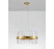 Candelabru cristal Nova Luce Crown, 14xG9, D55 cm, auriu