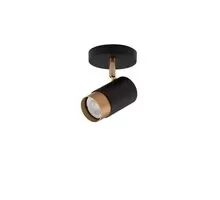 Aplica Nova Luce Pogno, 1xGU10, negru nisipiu-auriu