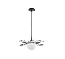 Pendul Nova Luce Ellery, 1xE27, negru nisipiu-opal