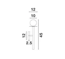 Aplica Nova Luce Pielo, 1xG9, negru nisipiu-opal