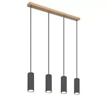 Pendul Globo Lighting Robby, 4xGU10, negru - lemn