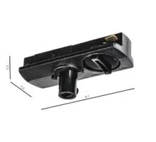 Adaptor cu alimentare pentru sina Azzardo Track 1-Line, negru