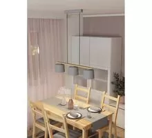 Pendul Eglo Mariel, 3xE27, gri-lemn natur