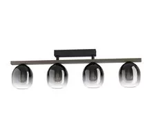 Plafoniera Eglo Filago, 4xE27, maro-negru-transparent