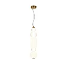 Pendul LED Maytoni Collar, 35W, alb-auriu-transparent