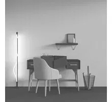 Lampadar LED Maytoni Tau, 13W, negru-transparent