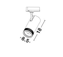 Proiector cu LED sina Nova Luce Kors, 38W, negru nisipiu, IP20