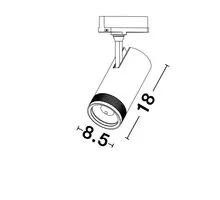 Proiector cu LED sina Nova Luce Kors, 38W, alb nisipiu, IP20