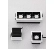 Spot fix LED Nova Luce Sorel, 14W, alb-negru, incastrat,9065023, IP20