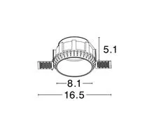Spot mobil Nova Luce Brad, 1xGU10, D81 mm, alb, incastrat, trimless