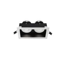 Rama spot fix Nova Luce Olbia, alb-negru, incastrat, 8059409, IP44